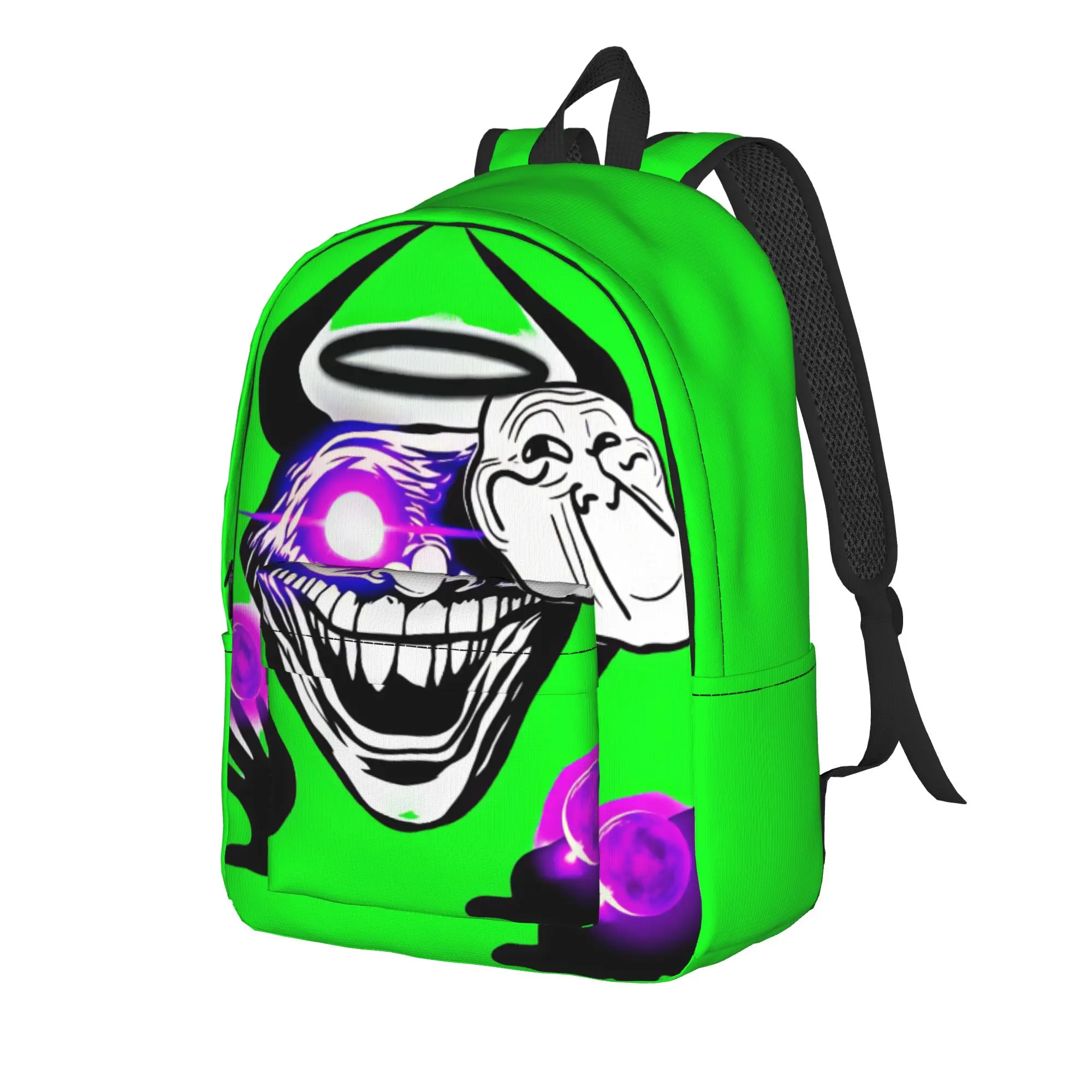 Trollface Funny Backpack  Daily Backpacks Women Pretty School Bags Custom Lightweight Rucksack