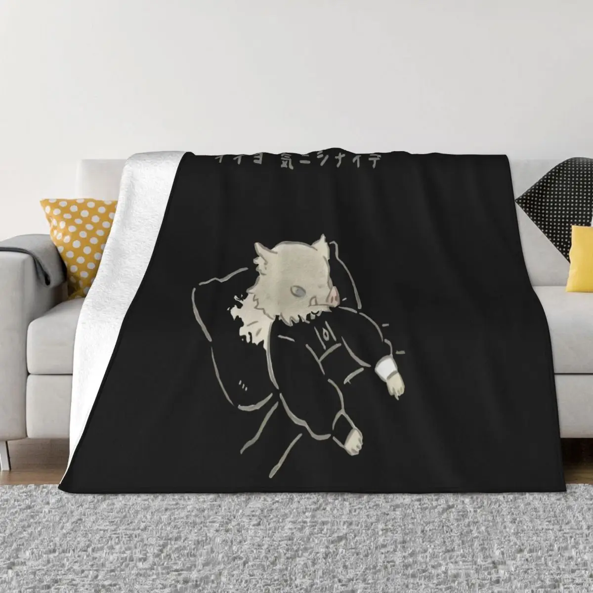 Demon Slayer Inosuke Tucked Discount Personality Creative Normal New Arrival Hot Sale Dj Family Personality Throw Blanket