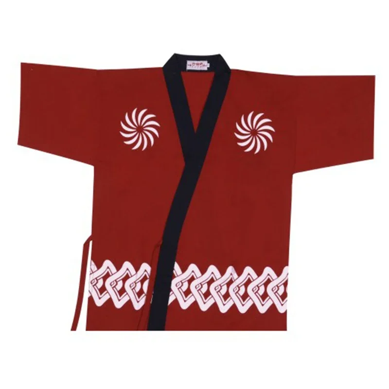 Unisex Japanse stijl chef-kok jas sushi restaurant kimono kok uniform shirts serveerster ober werkkleding tops overalls jassen