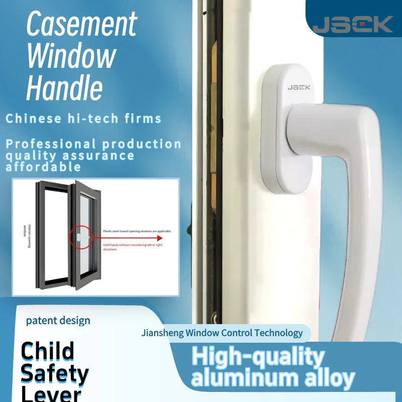 

Upvc Window Handle Aluminum Alloy Casement Casement Window Locks Window Handle for UPVC Windows, Key Lock White Finish