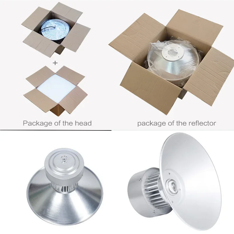 Alumínio LED High Bay Lights, Iluminação Industrial, Workshop Lamp, Pendant Lamp, High Bay Light, SMD3030, 100W, 200W, IP55