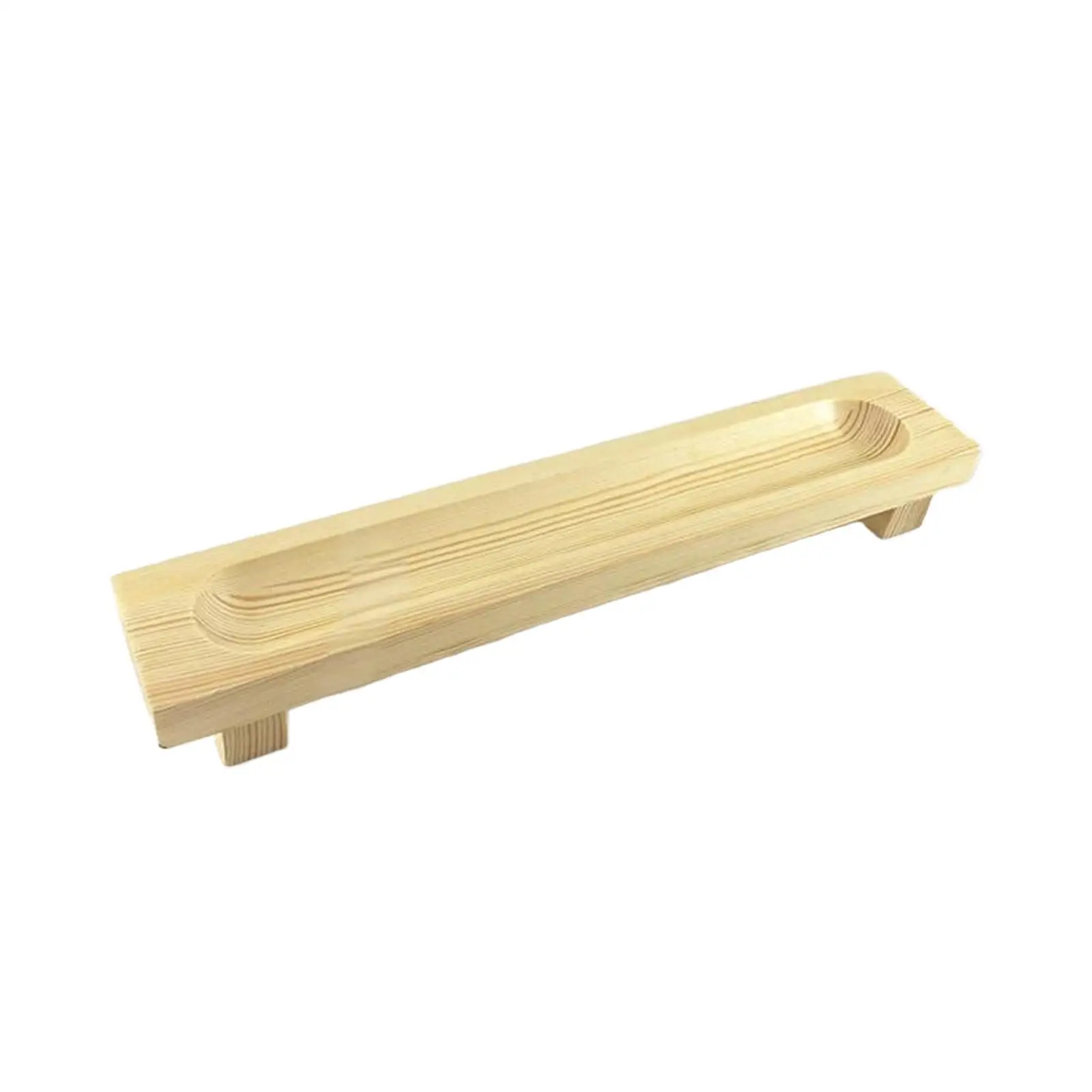 Sushi Plate Wood Rectangular Appetizer Tray Luxury Serveware Decorative Platter for Party Restaurant Buffet Table