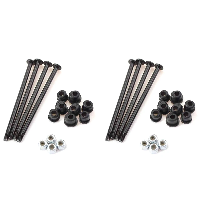 2X Front And Rear Swing Arm Screw Pin With Shaft Sleeve For Wltoys 144002 144010 124016 124017 RC Car Parts Accessories