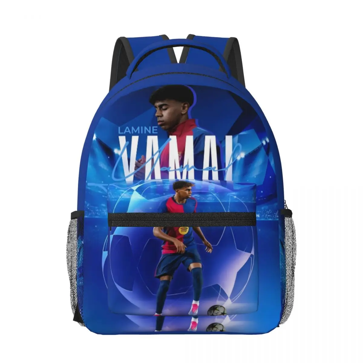 

Custom Lamine Yamal For Girls Boys Large Capacity Student Backpack Lightweight Backpack 17in