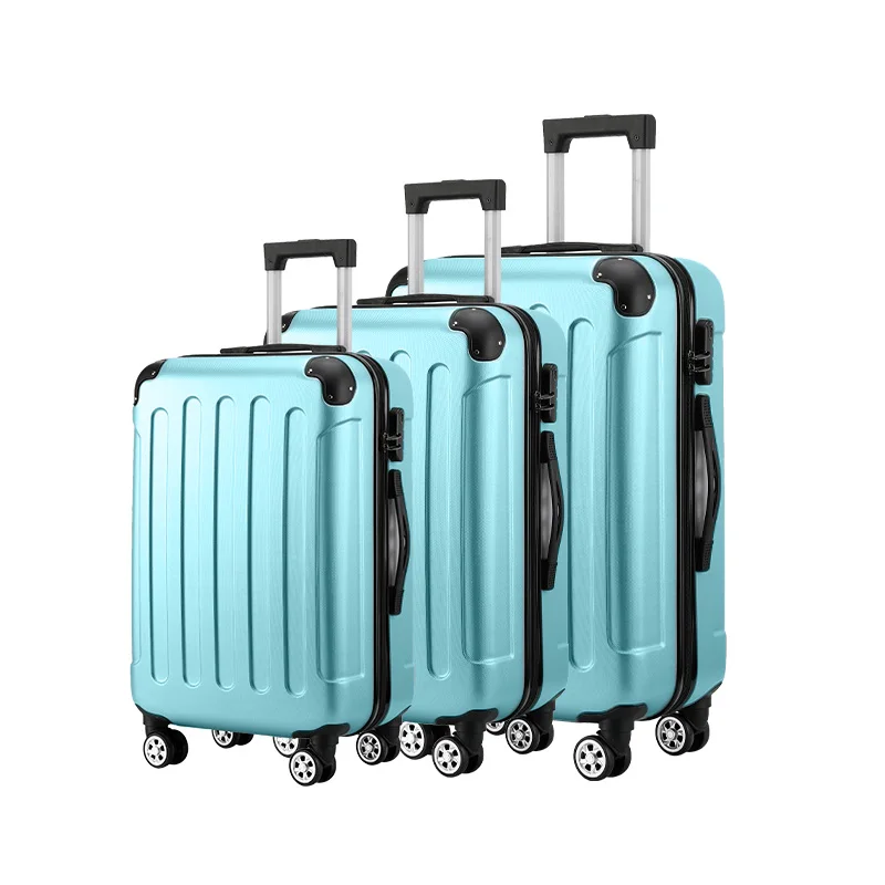 Carrinho clássico 3 peças mala vintage 20 24 28 polegadas 3 em 1 conjunto de bagagem de viagem unissex bolsa de canto 360 rodas universais opcionais