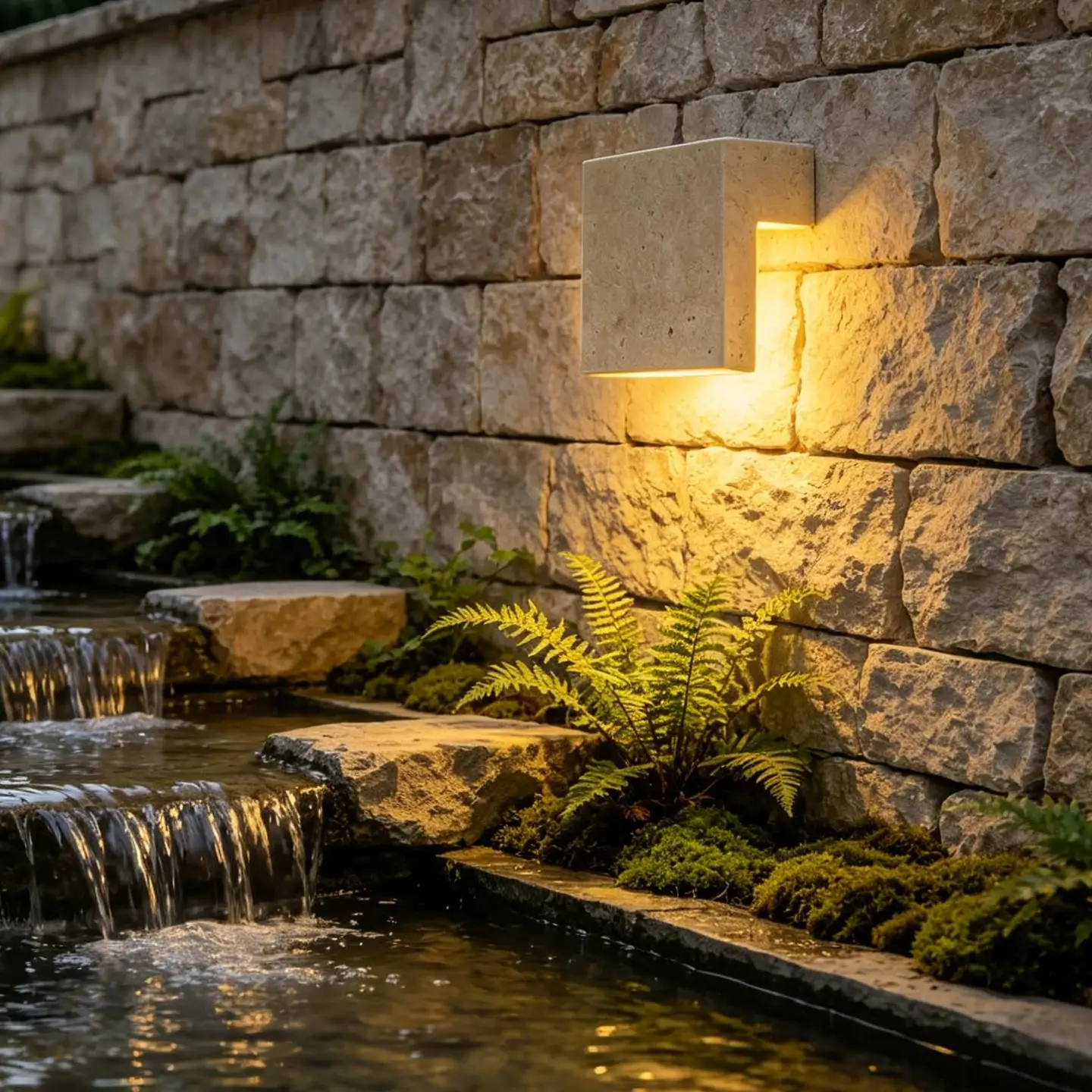 Natural Yellow Cave Stone Lamps Outdoor Waterproof Wall Lamp Villa Courtyard Living Room Background Wall Atmosphere Wall Lights