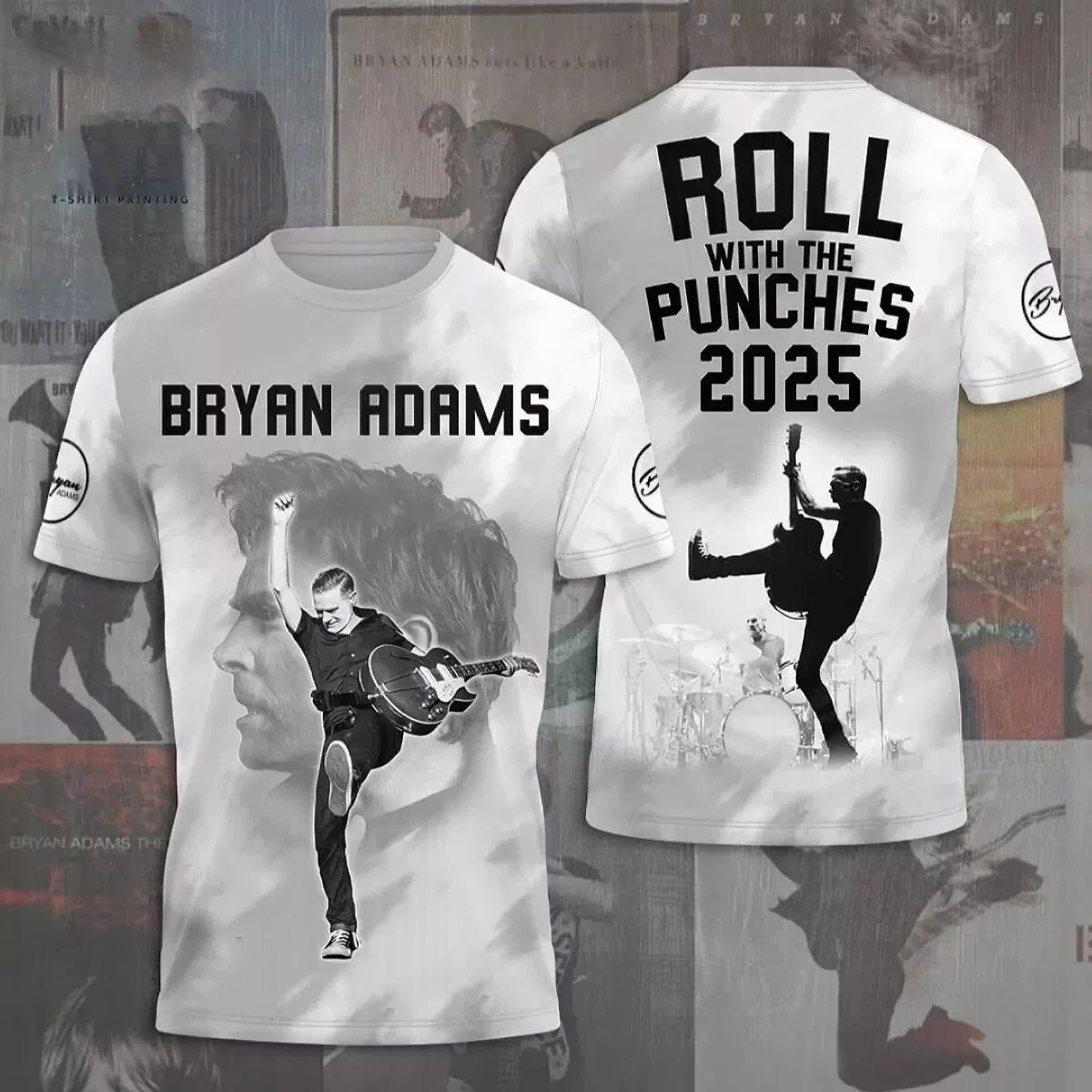 Classic Bryan Adams Rock Band T-Shirts 3D Print Unisex Streetwear Summer Men Women Hip-Hop Short Sleeve Tees Oversized Y2k Tops