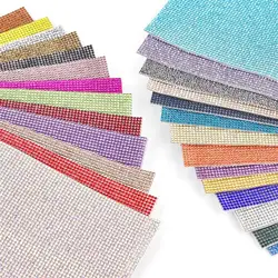 Self-Adhesive Crystal Rhinestone Sticker Shiny Glass Rhinestone Ribbon Sticker For Arts/Crafts DIY Event Car Phone Shoes Decor