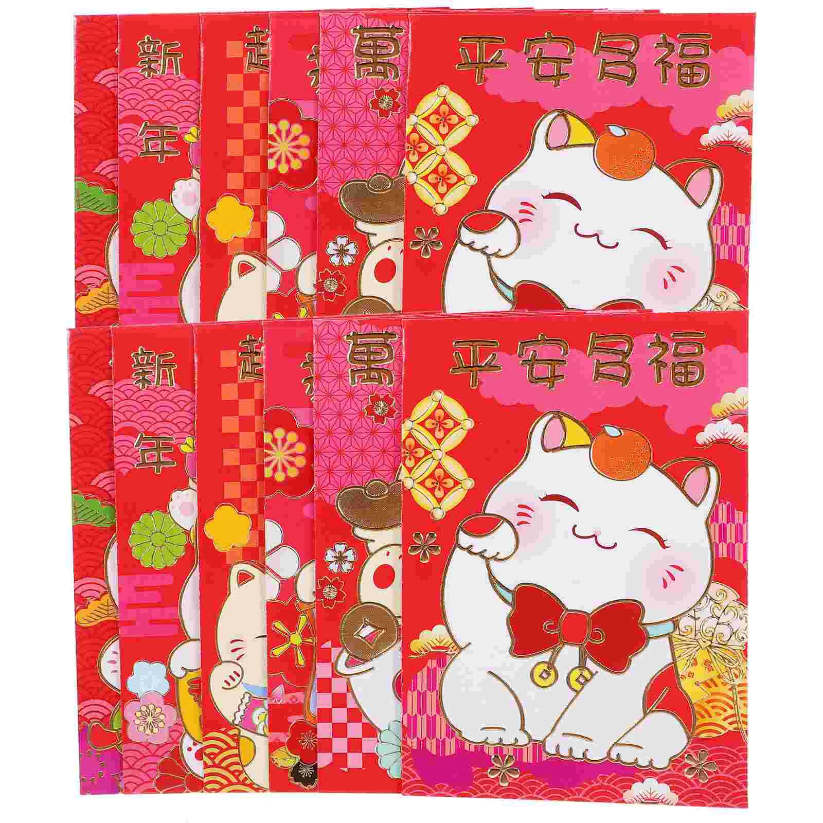 

36 Pcs Year of The Snake Red Envelope Money Envelopes Spring Festival Present Lucky Paper Packets for New