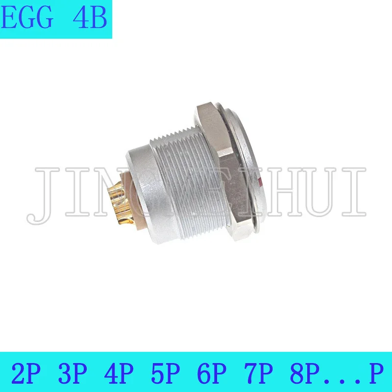 

EGG 4B 4 6 7 10 12 16 20 24 30 40 48 Pin Cable Weld With One Nut Stationary Push-pull Self-locking Female Socket Connector