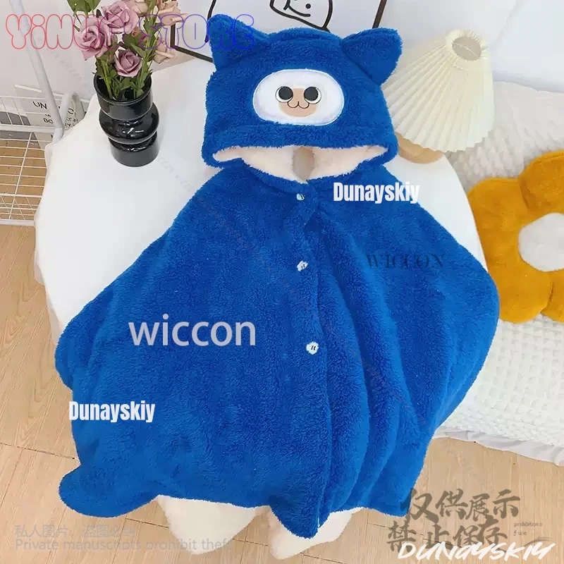 Kawaii Anime Elu Cat Cosplay Kostum Baju Tidur Anak Laki-laki Anak Perempuan Karena Onesies Piyama Jumpsuit Berbulu Hadiah Natal Anak-anak Anime Disesuaikan