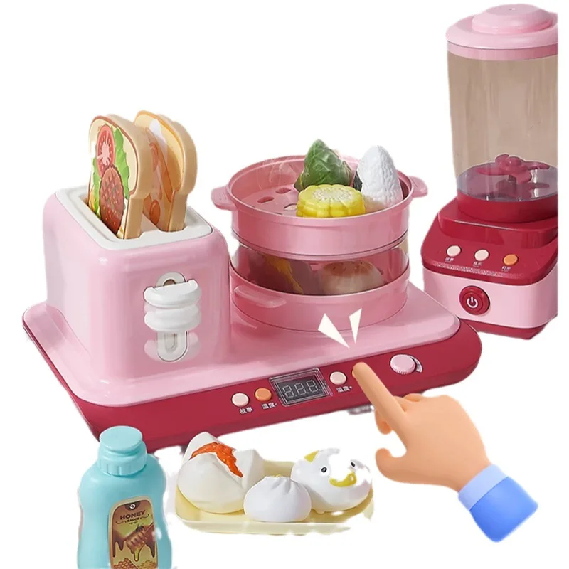 Juego de juguetes de cocina para niños, casa de juego para niñas, bebés, cocinar arroz, utensilios de cocina de simulación para niñas y niños