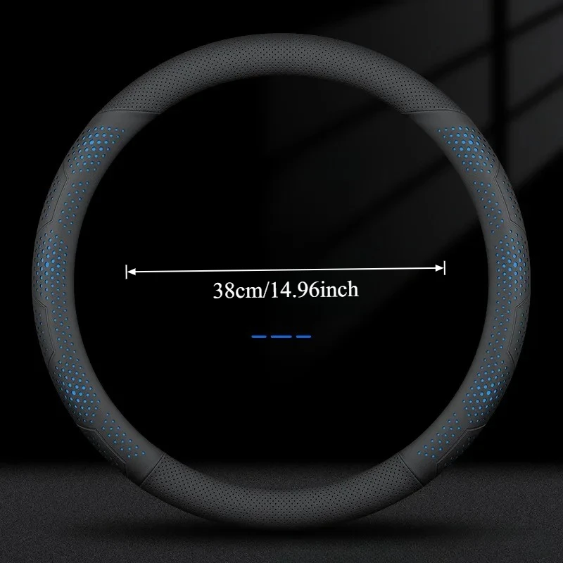 Ultra-thin Steering Wheel Cover, Fits Tesla Model Y/3/S/X O-Type 38cm / D-Type 36cm, Anti-slip & Wear-resistant Protective Cover