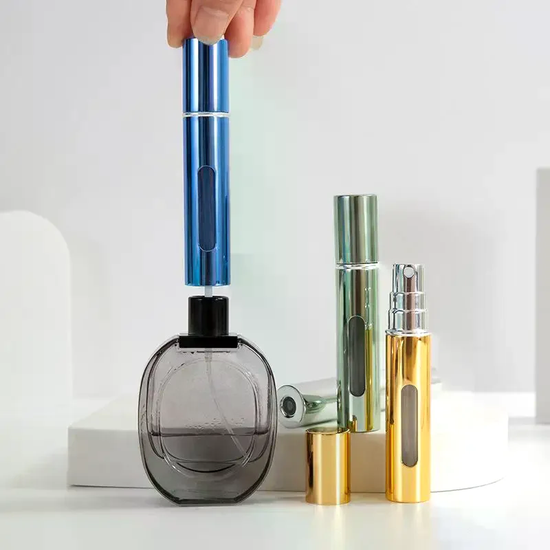 8/10ml Refillable Perfume Bottle With Spray Scent Pump Portable Travel Empty Cosmetic Containers Mini Spray Atomizer Bottle
