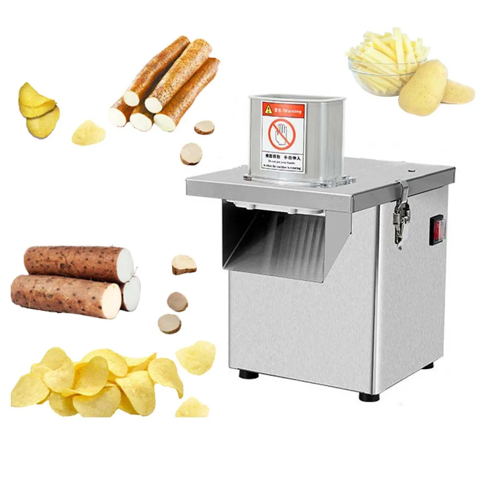 

Stainless Steel Automatic Fruit Slicer Potato Cube Fries Cutting Vegetable Shredding Slitting Machine HJ-SPJX003