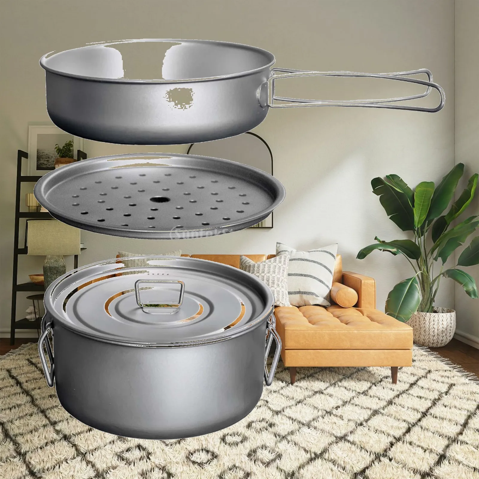 Camping Cooking Mess Kit - أدوات طهي للتخييم، مجموعة أدوات المائدة،