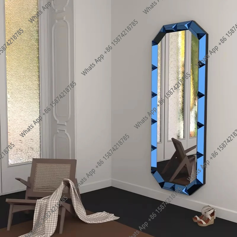 French retro makeup mirror light luxury bathroom wall hanging bathroom mirror home hotel bathroom mirror