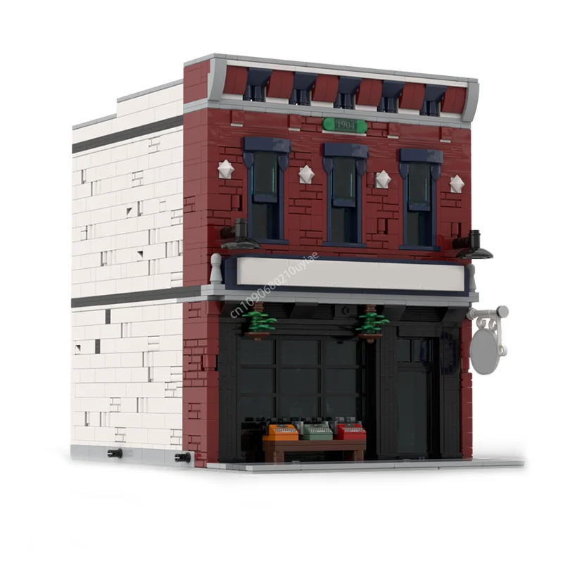 2637pcs Moc Typwiter Bedrijf Gebouw Modulaire Architectuur Street View Bouwstenen Montage Bricks Speelgoed Kinderen DIY Geschenken