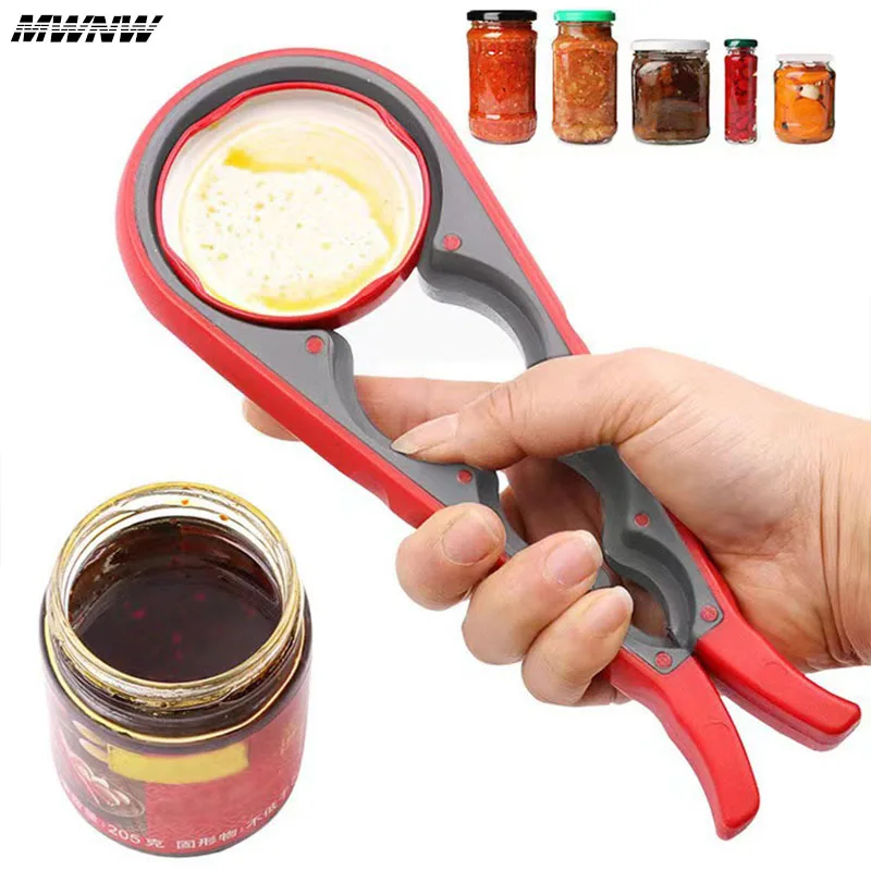 Can Opener Multi Functional Four In One Beverage Bottle Opener Cap Twister Four Position Can Opener Anti Slip Cap Twister