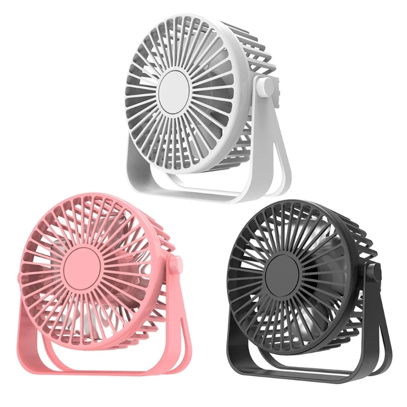 

Portable Fan USB Desk Fan Table Strong Airflows Quiet Operations 3 Speed Wind 360° Rotatable Standing Fan for Room Dropship