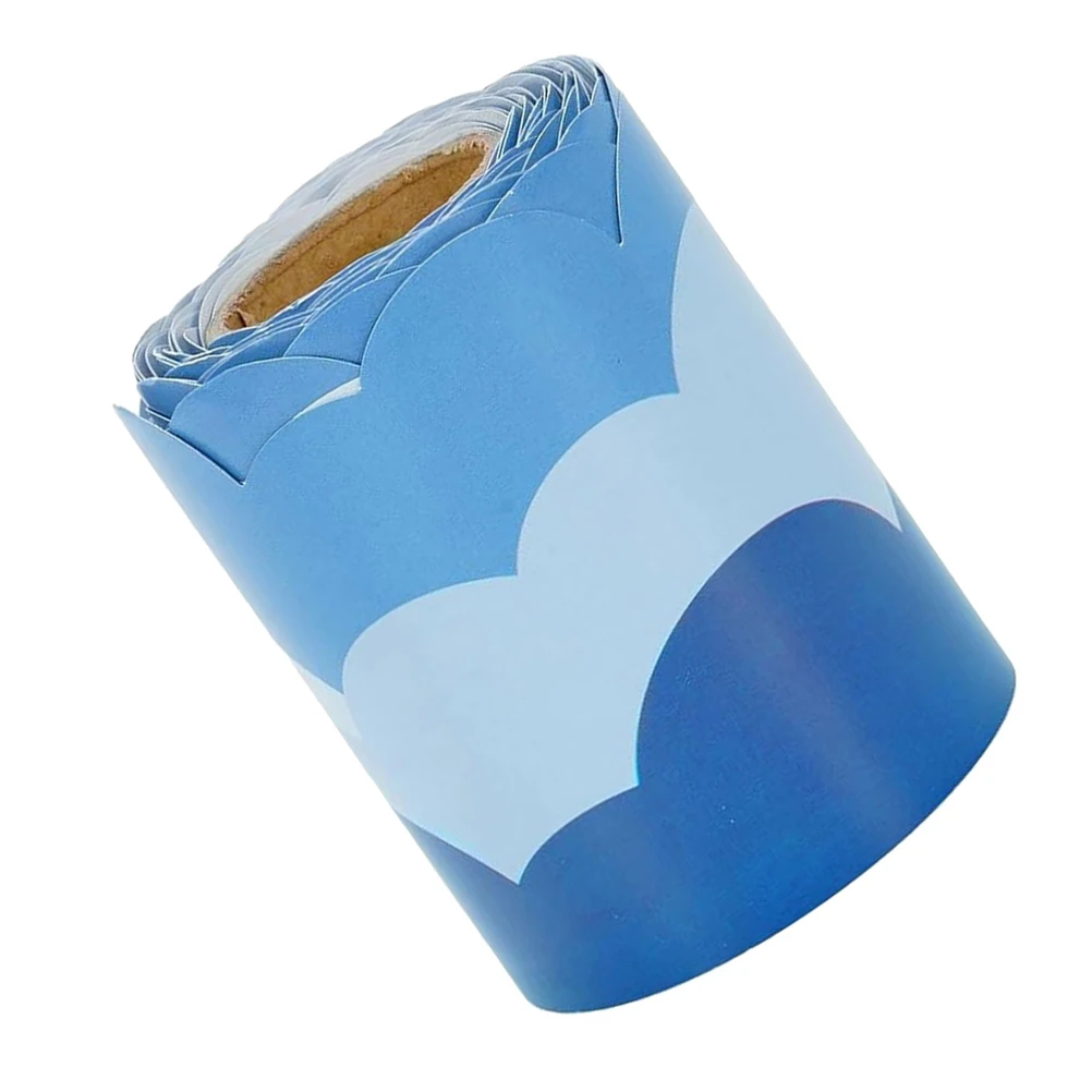 Bulletin Boards Cloud Border Sticker Stickers Decorations Sector Shaped Blue Child