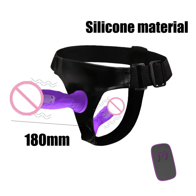 Remote Control Vibrating Silicone Strap On Dildo Harness, Adjustable Wearable Pegging Panties with Multiple Dildo Options, Coupl - view 5