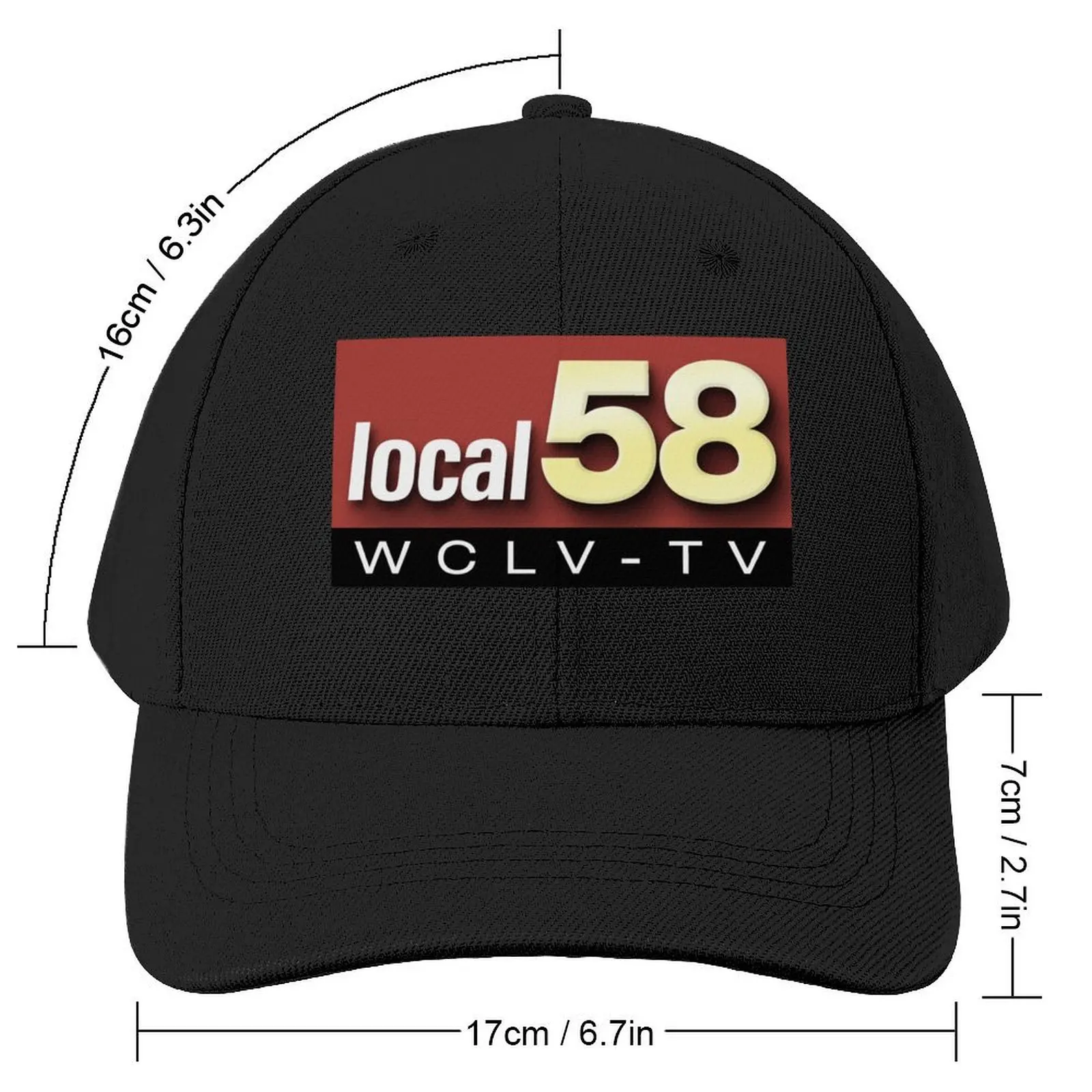 Local 58 WCLV-TV Baseball Cap Golf Hat Streetwear derby hat Men Luxury Brand Women's