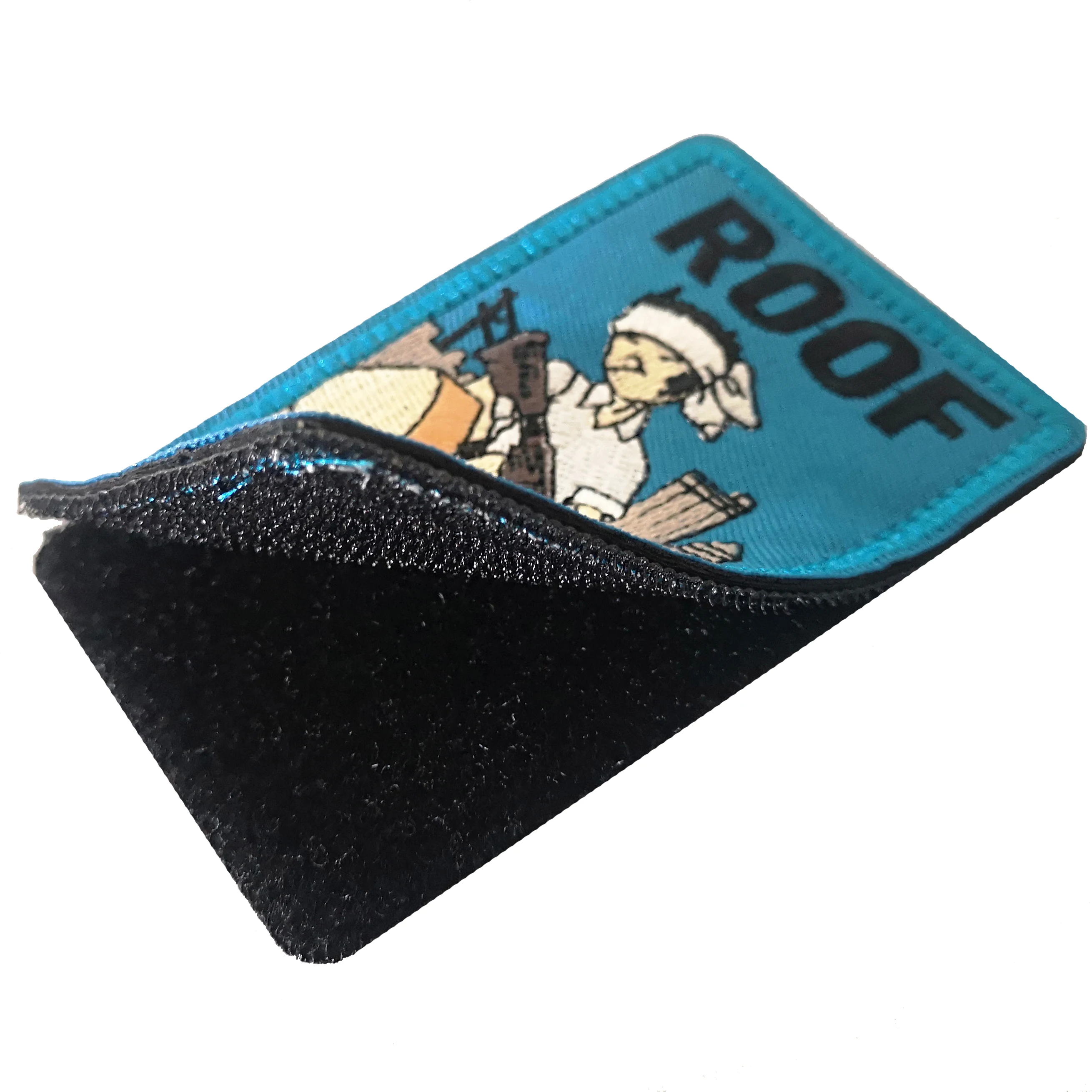 Roof Korean Hook and Loop Embroidery Patches Badges Emblem 10*6.3cm Accessory  Souvenir Use For Bags Jacket