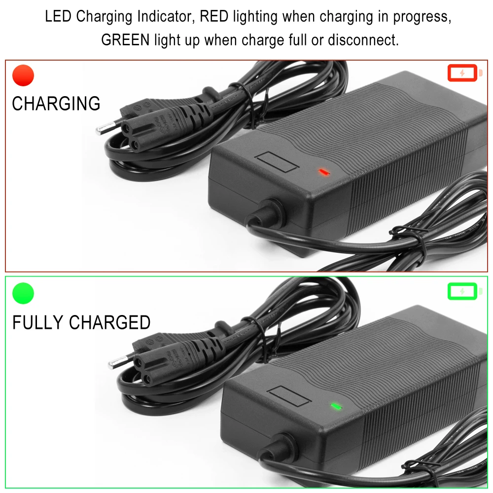 42V 2A Battery Charger for Xiaomi Electric Scooter 4 Pro 4 E-Scooter Kickscooter Battery Chargering Power Replacement Accessorie