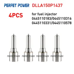 4pcs DLLA150P1437, DLLA 150P 1437 Spray Nozzle for 0445110183 0445110316 0445110331 0445110578 0986435102 Fuel Injector