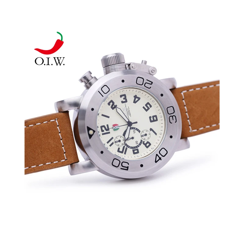 Мужские кварцевые часы в европейском и американском винтажном стиле, с роскошным кожаным ремешком диаметром 24 мм, минималистичным циферблатом, стеклянным кристаллом.