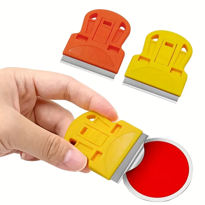 Mini Scraper, 2 pc. Remove decals, stickers, old glue, car window film & paint. Perfect for glass, labels & desk debris.