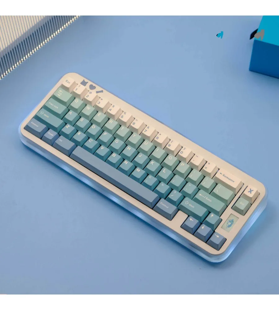 Piaoxue gradual change keycap 147 key PBT material original height five-sided sublimation process suitable for mechanical