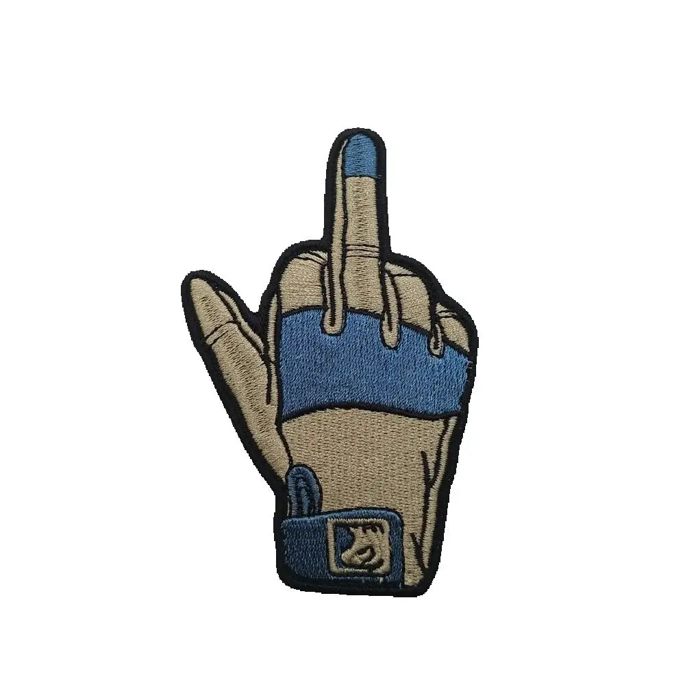 

Tactical Glove Finger Embroidered Patch, Funny Airsoft Game Fans Morale Badge with Hook & Loop, for Jacket Backpack
