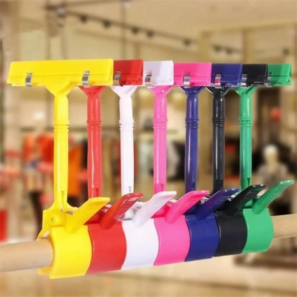 

Creative Adjustable Price Tag Clip Holder Colorful Pop Card Base Stand Advertising Display Support School Office