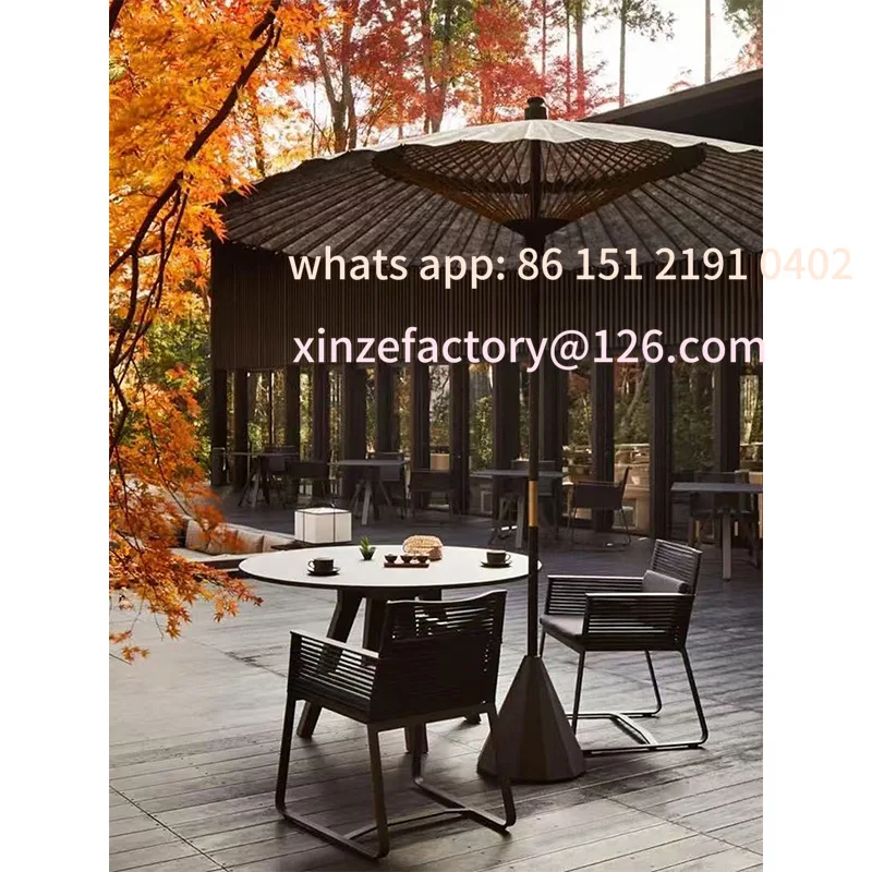 

Customizable Outdoor Table and Chair Courtyard Hotel Balcony Terrace Garden Furniture ************ Rattan Chair