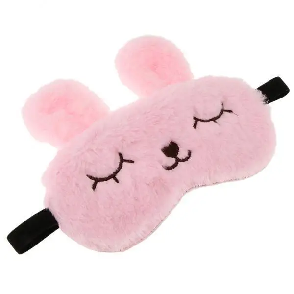Cute Rabbit Eye Mask Plush Sleeping Blindfold Girls Party Favor Animal Sleep Mask for Kids Rest
