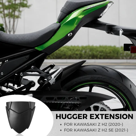 For Kawasaki Z-H2 Z H2 (2020-) ZH2 SE (2021-) Motorcycle Rear Fender Mudguard Extender Hugger Extension Rear Wheel Cover Parts