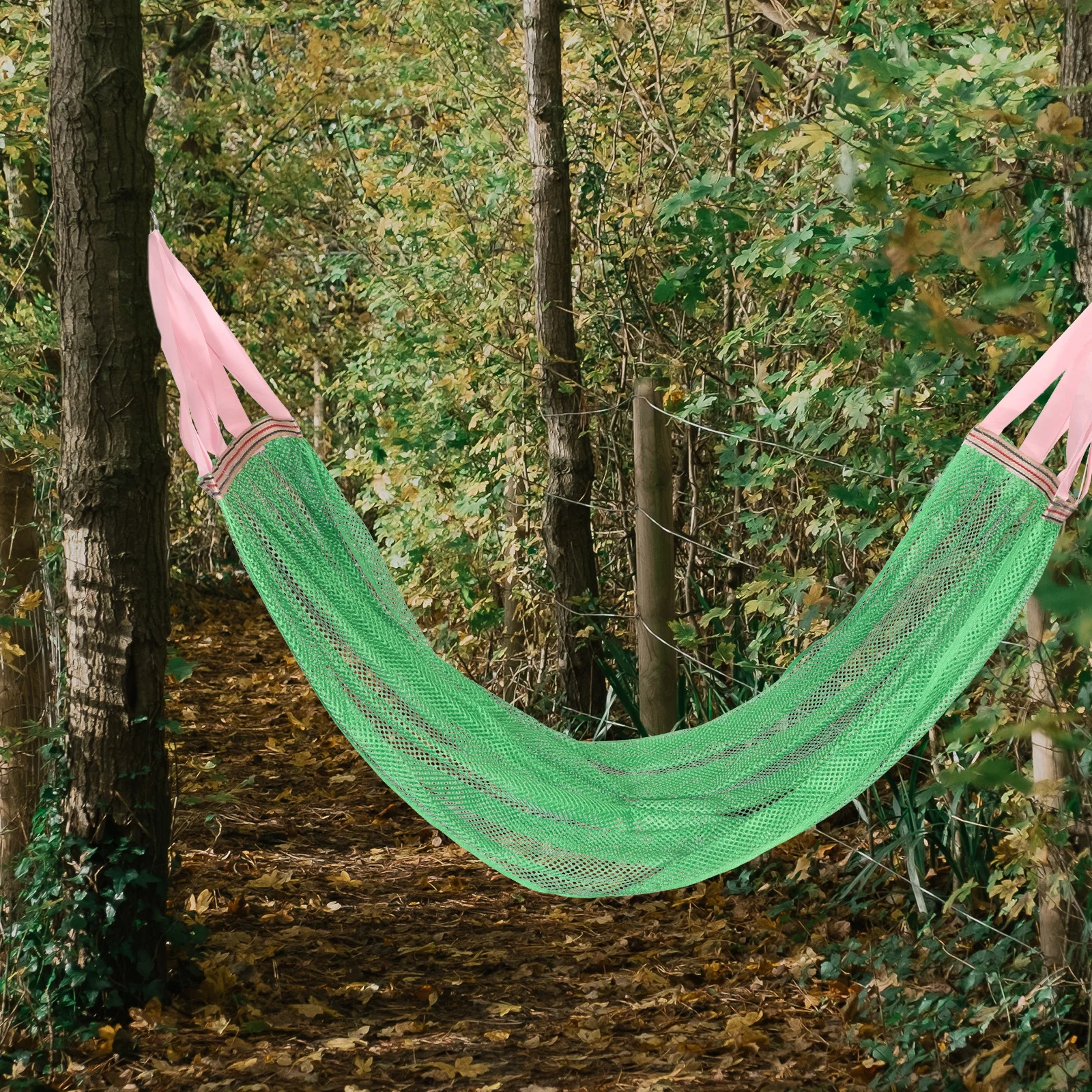 

Outdoor Portable Camping Hammock Breathable Ice Silk Anti-Rollover Design Lightweight Stable Hanging Hammock for Hiking Beach