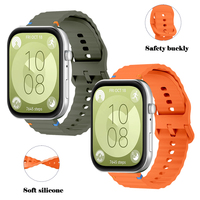 Wavy Silicone Watch Strap for Huawei Watch Fit3 Fit4 Fit4Pro Soft Replacement Band Breathable Comfortable Fitness Tracker Strap