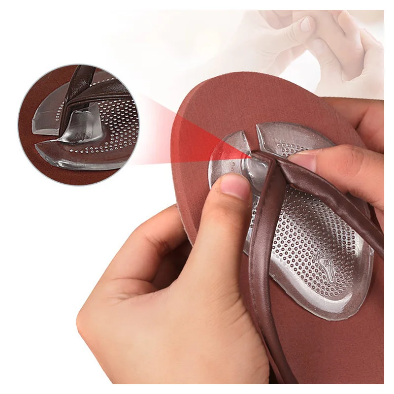 

Transparent Silicone Forefoot Pads for Woman Men Flip Flop Sandals Toe Separator Gel Shoes Inserts Invisible Massage Shoe Pad