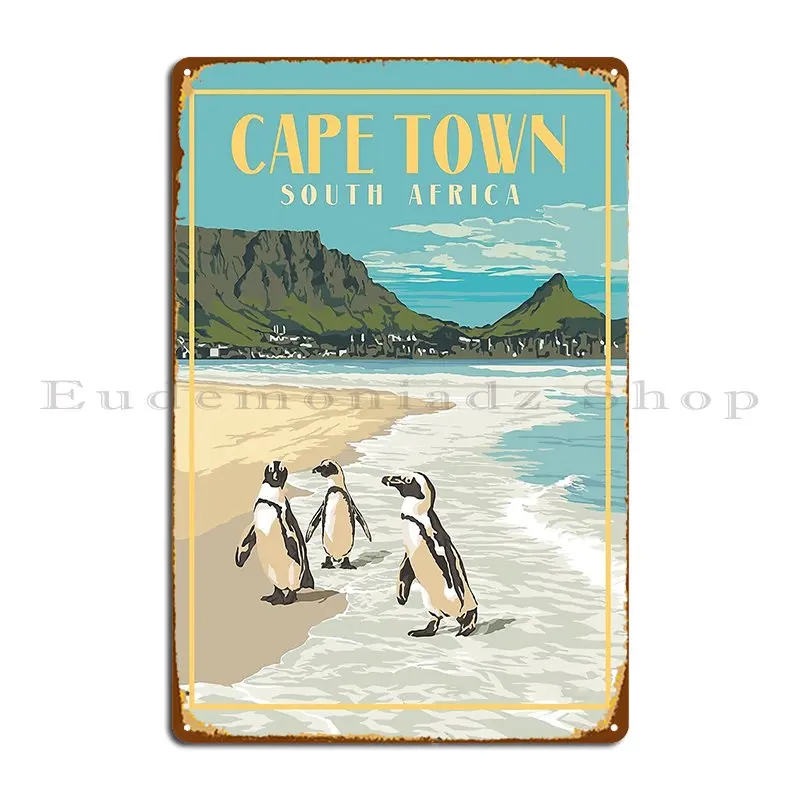 Cape Town South Africa Vintage Poster Metal Sign Plaques Club Vintage Cinema Create Tin Sign Poster