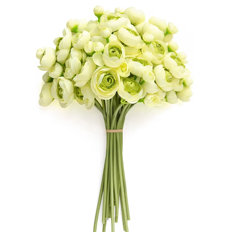 

YeeNanee 18pcs Ranunculus Artificial Flower Silk Peonies DIY Bouquet for Wedding Bridal Shower Centerpieces Home Room Decoration