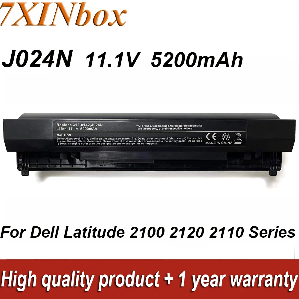 

7XINbox J024N 312-0142 11.1V 5200mAh Laptop Battery For DELL Latitude 2100 2110 2120 Series G038N F079N Notebook Computer