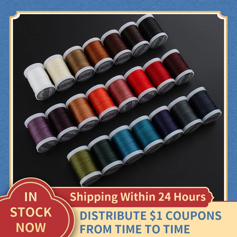 0.4/0.5/0.6MM DIY Accessories Leather Craft Sewing Thread Round Waxed Thread Polyester Cord Wax Coated Strings Drop Shipping