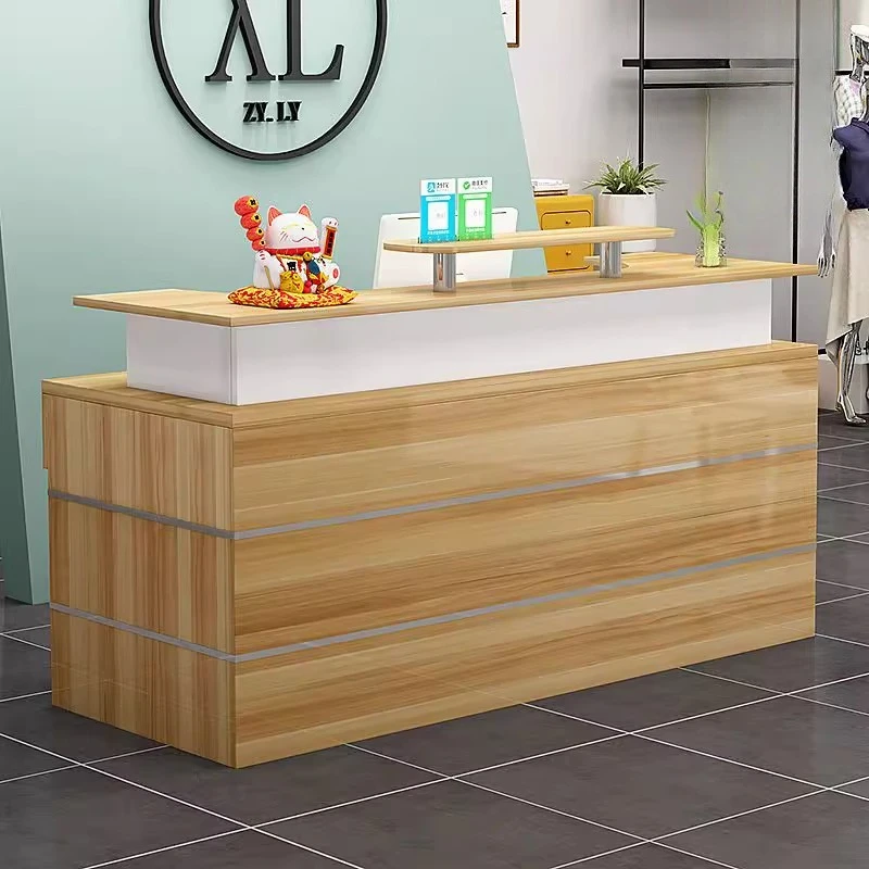 

Цвет дерева, кассовая стойка для супермаркета, офисная мебель, современная стойка регистрации, координатный рабочий стол, магазин Lada Recepcyjna