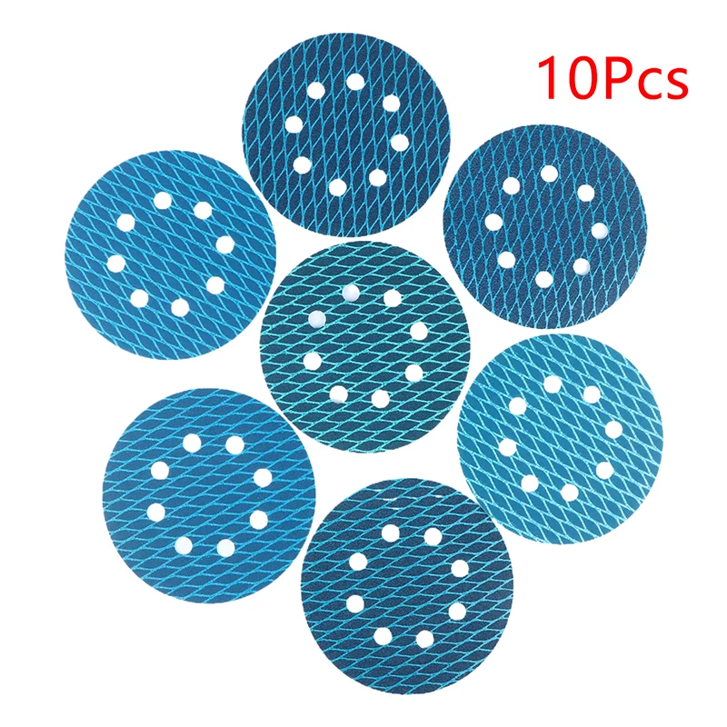 

10Pcs 5-Inch 8-Hole Shaped Sanding Discs With Adhesive Backing Grits 60-400 For Woodworking Polishing Sanding Tools