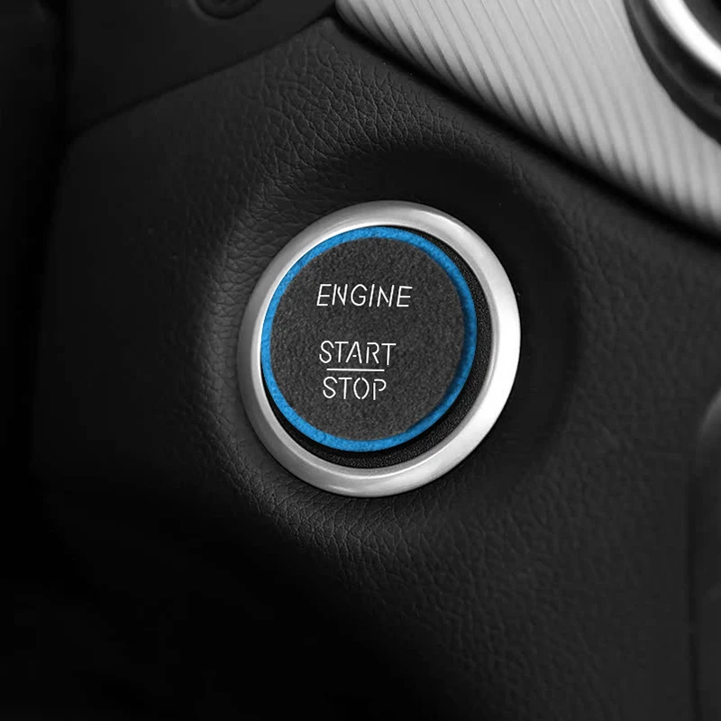 

For Mercedes-Benz Engine Start Button Frame Cover Trim Sticker Decorative Anti Scratch Made of Alcantara Car Interior Accessory