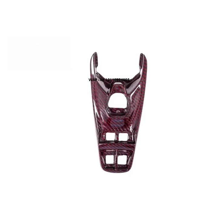 Red Dry Carbon Fiber 2015-2019 F488 GTB & Spider  Center Console Base Panel for F488 GTB & Spider