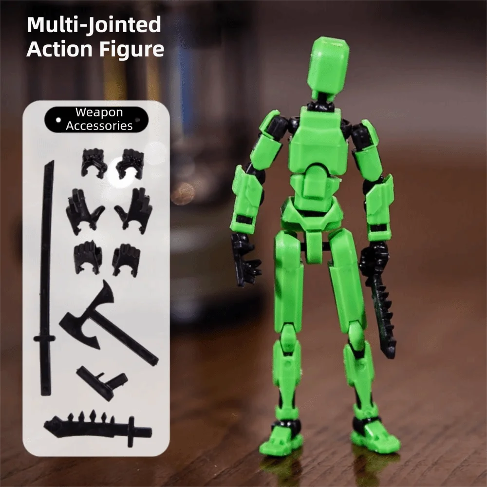 Poseable Model Multi-Jointed Robot Handheld Toy Multi Joint Mobile Action Figure Transformation Robot Movable Doll